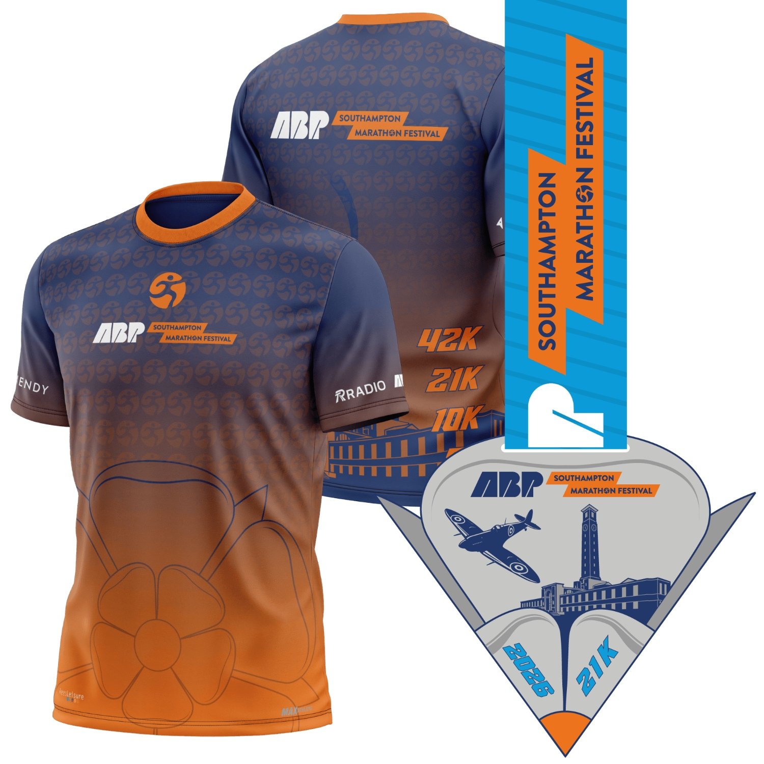 Virtual Half Marathon Event T-shirt & Medal